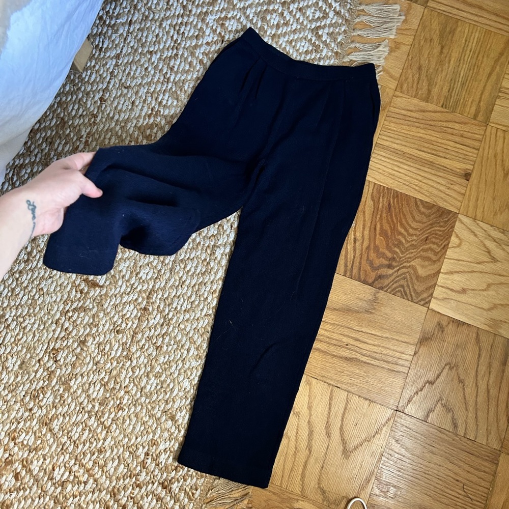 St John Navy Basic Sweater Pants - image 3